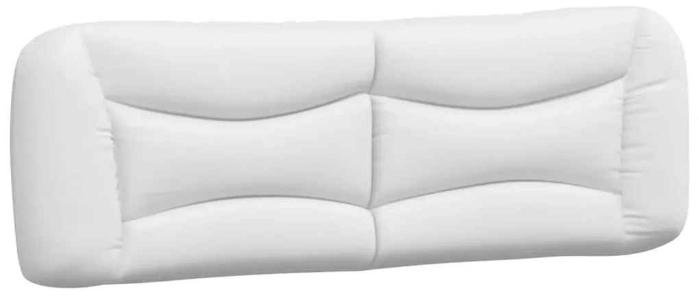 Cama com colchão 160x200 cm couro artificial preto e branco