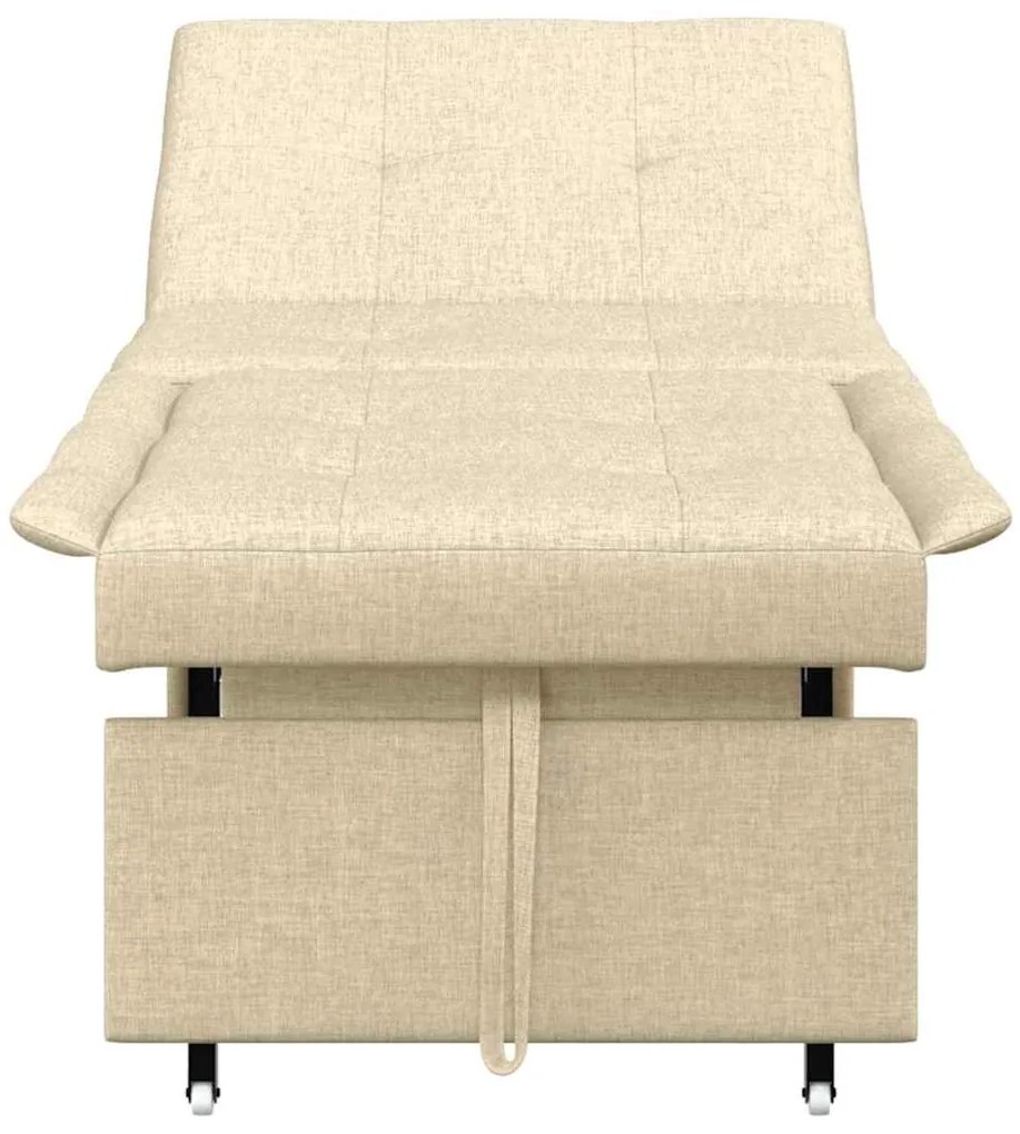 Sofá Cama 3 em 1 com Design Retrátil em Tecido Creme