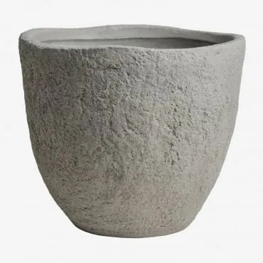 Vaso De Flores Exterior Em Cimento Nuria Cinza Claro & Ø45 Cm - ↑40 Cm - Sklum