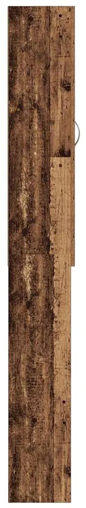 Armário sanita/máquina de lavar 64x25,5x190 cm madeira velha