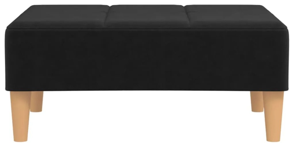 Apoio de pés 78x56x32 cm tecido preto