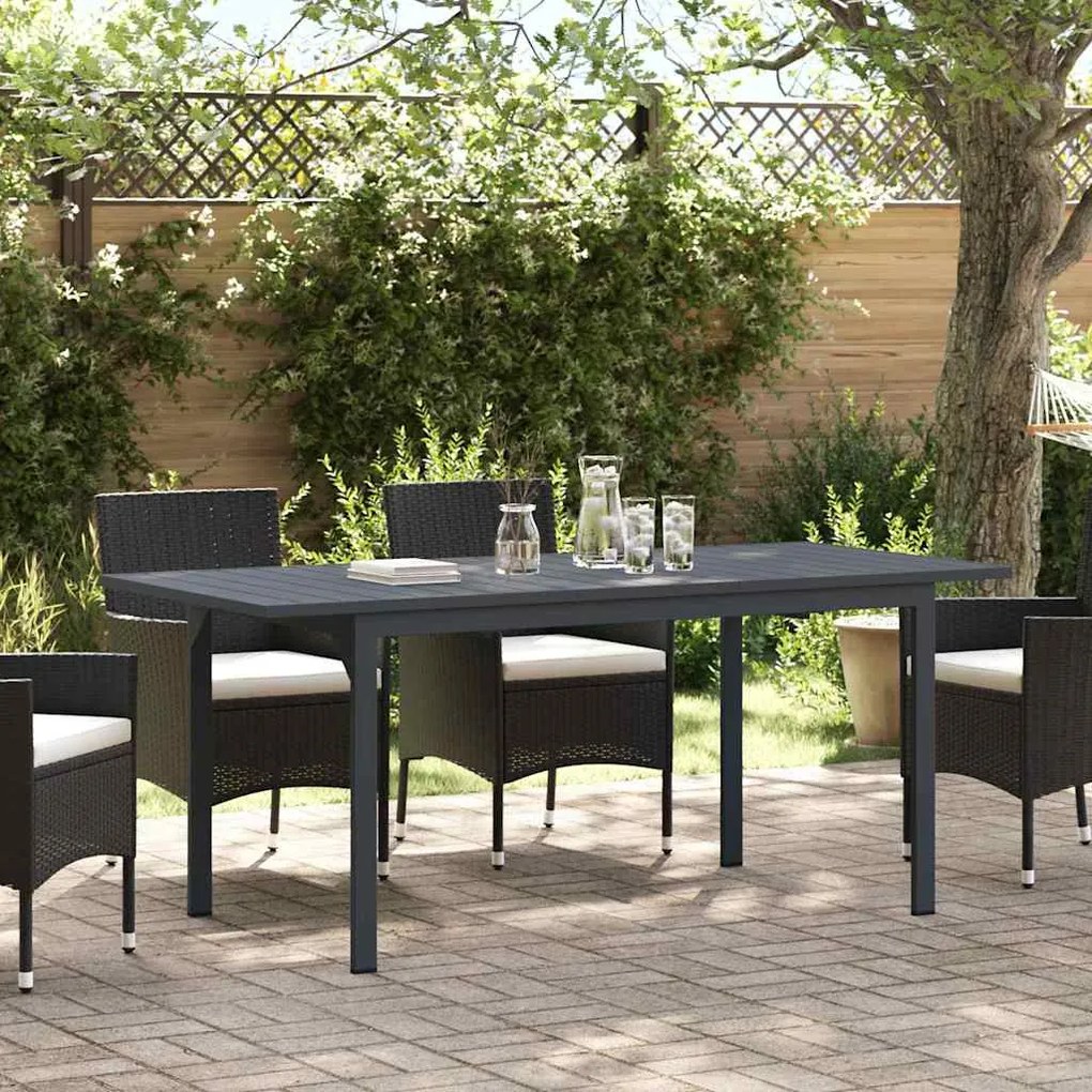 vidaXL Mesa de Jardim Cinza Escuro 180 x 80 x 76 cm Alumínio