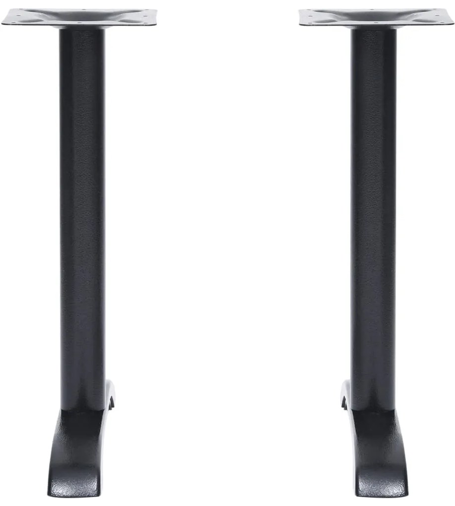 Pernas para mesa de bistrô 2 pcs 61x8x72 cm ferro fundido preto