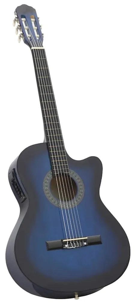 12 pcs conjunto de guitarra com equalizador e 6 cordas azul
