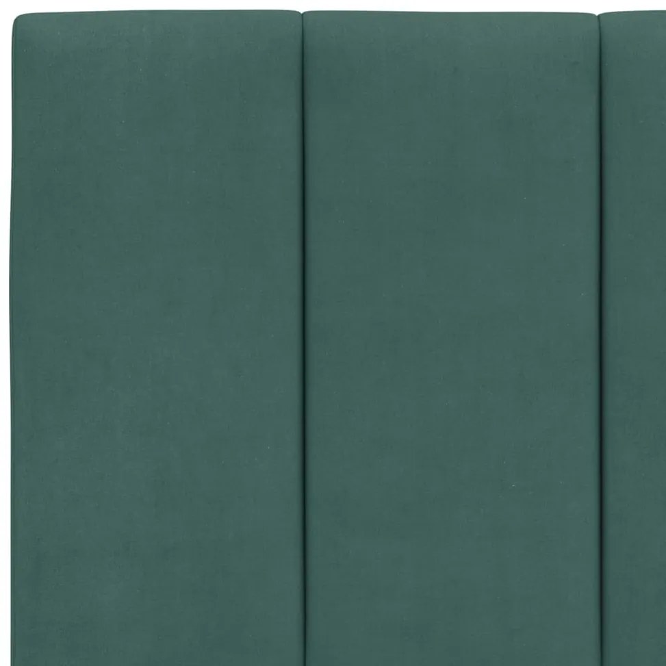 Estrutura de cama sem colchão 160x200 cm veludo verde-escuro