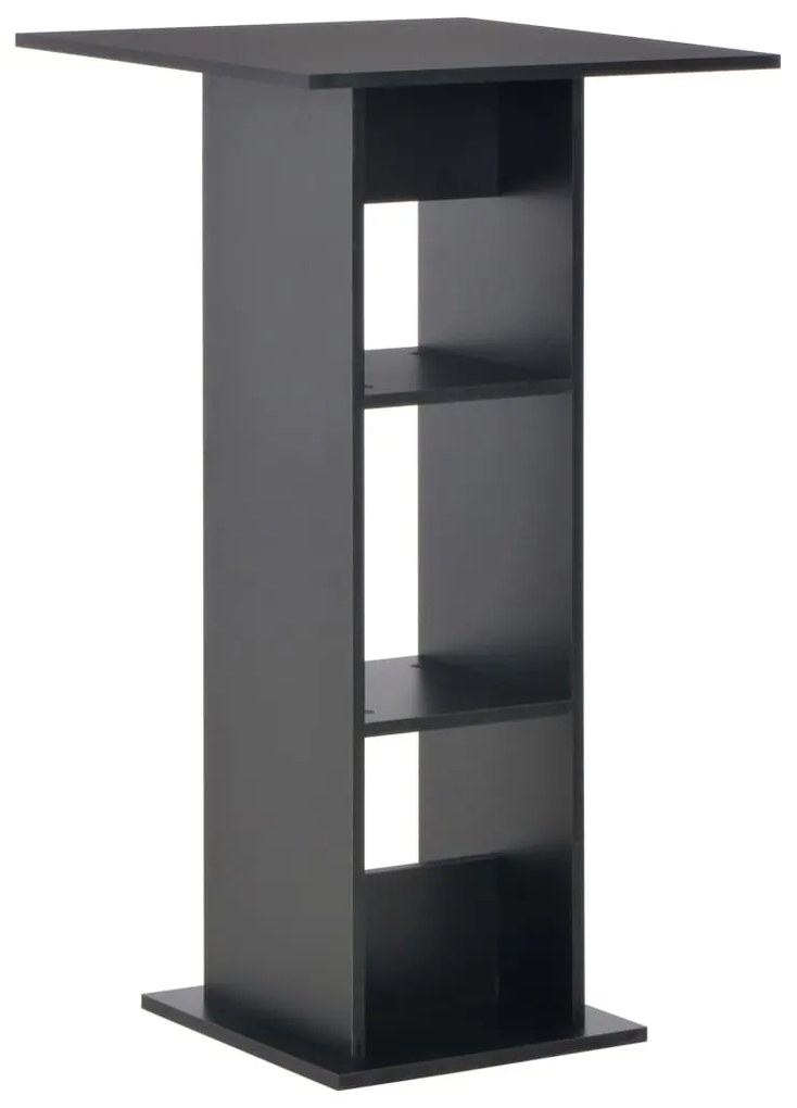 vidaXL Mesa de bar 60x60x110 cm preto