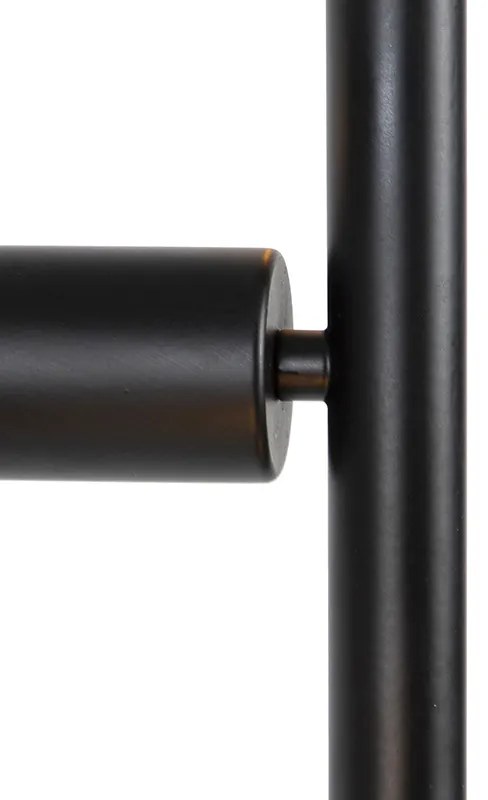 Candeeiro de pé escandinavo preto 5 luzes - Facil Tube Moderno