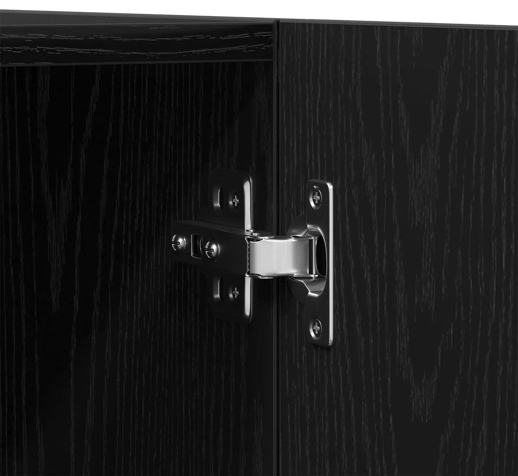 Guarda-roupa vidaXL Carvalho Preto 90x52x200 cm Madeira engenheirada