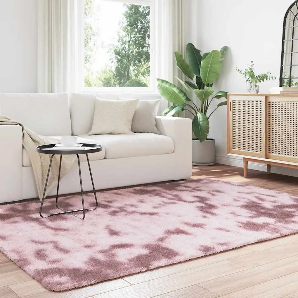 Tapete shaggy de pelo alto NAVARRA 160x230 cm rosa empoeirado