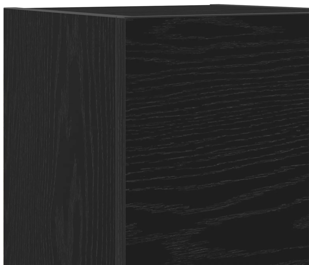 Conjunto de 5 Peças de Gabinete para TV vidaXL Carvalho Preto Madeira