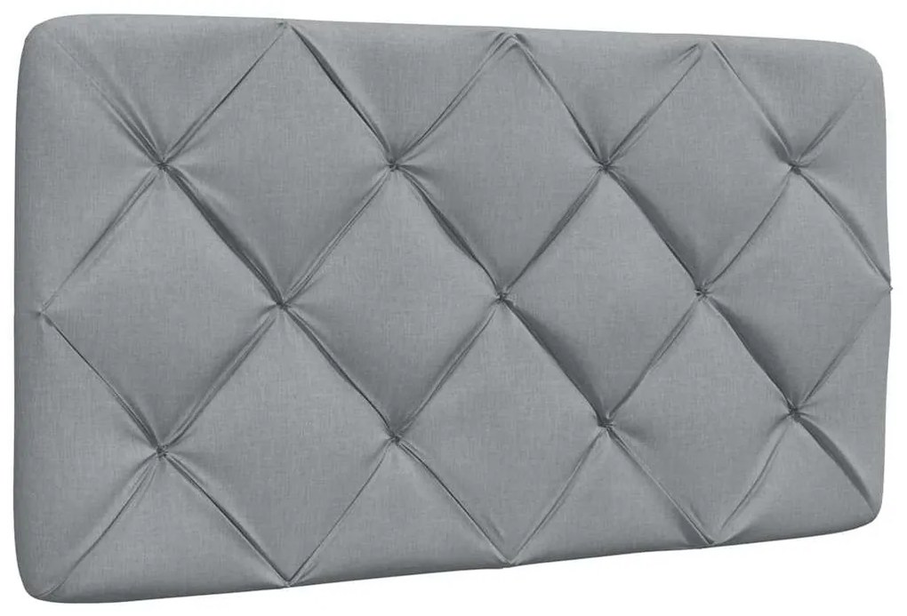 Estrutura de cama sem colchão 90x200 cm tecido cinzento-claro