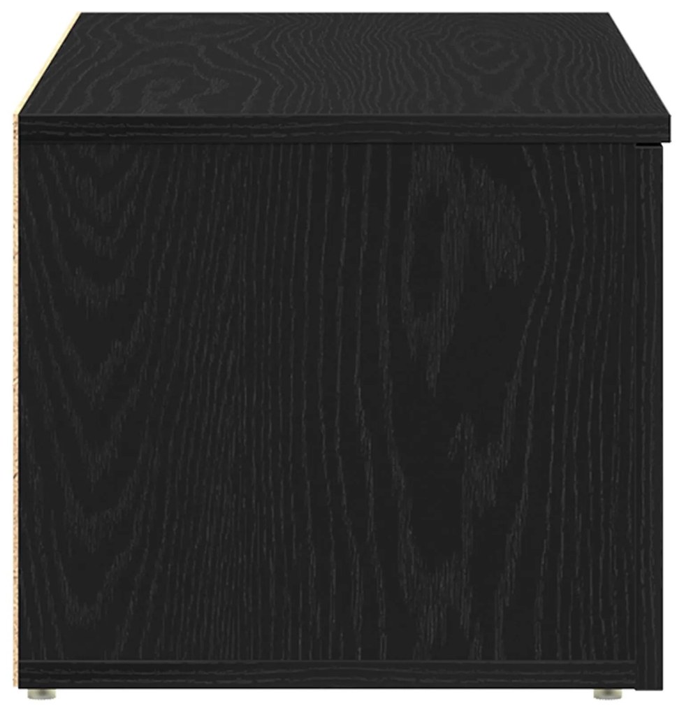 Armário para televisão vidaXL Preto Carvalho 80x34x30 cm Madeira engen