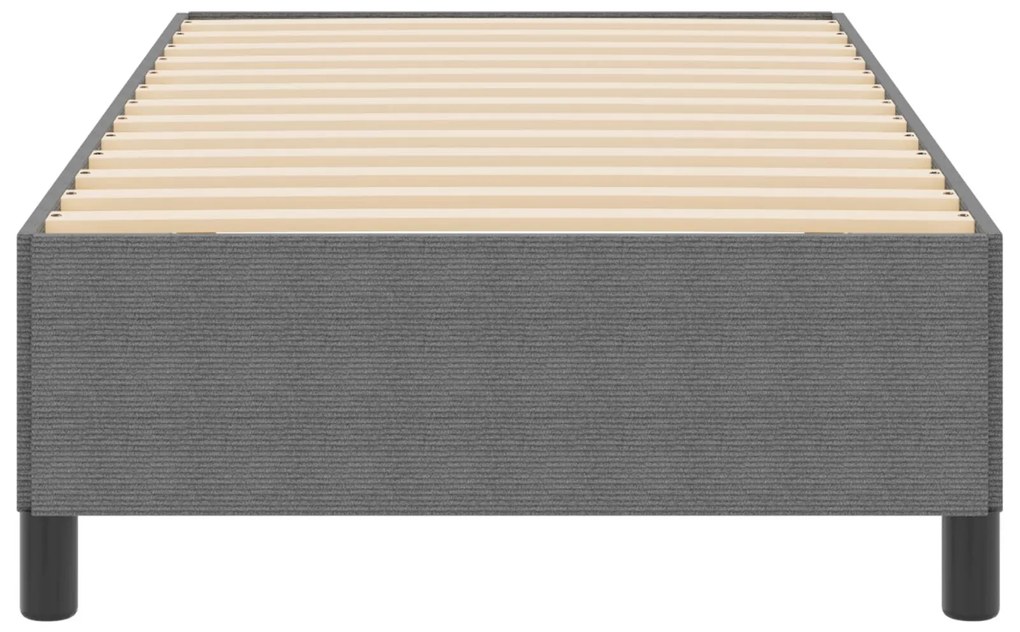 Estrutura de Cama vidaXL Cinzento-claro 90x200 cm Tecido de Corduroy
