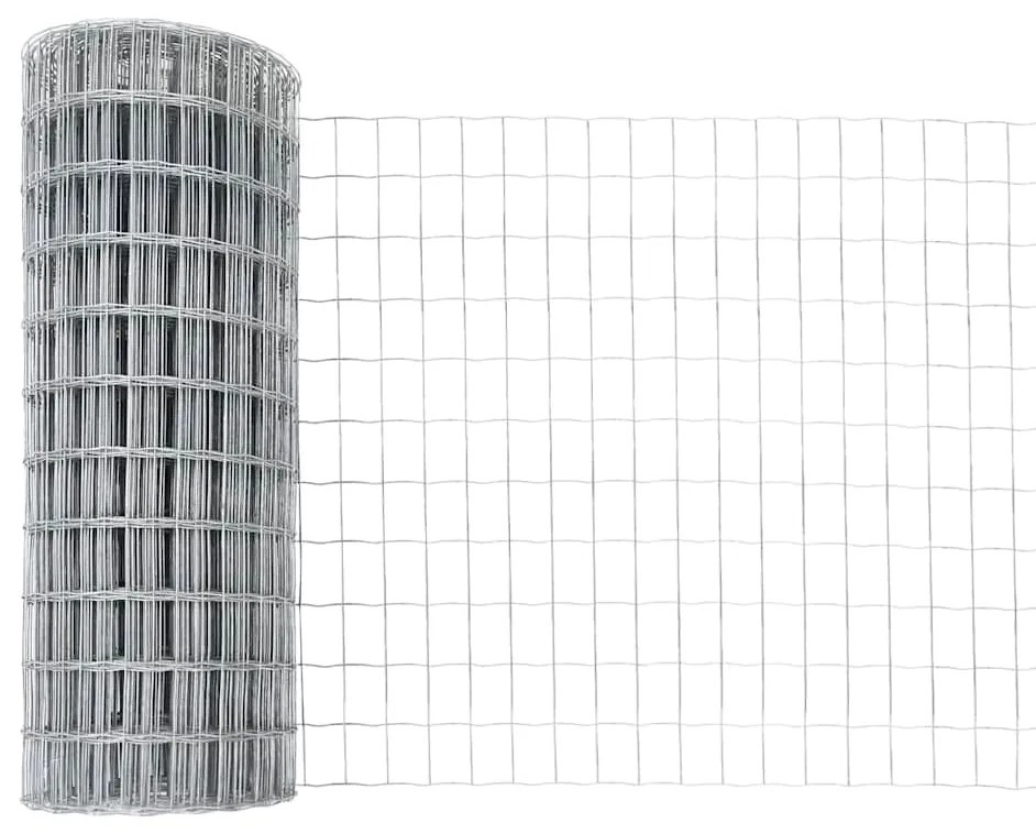 Cerca Euro da com 7 postes espinhos, 0,4 x 10m, em aço galvanizado