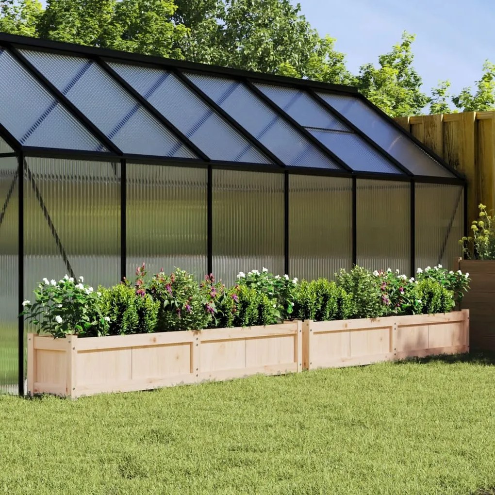 vidaXL Vasos/floreiras de jardim 2 pcs madeira de pinho maciça