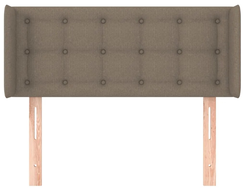 Cabeceira cama abas tecido 93x16x78/88 cm cinzento-acastanhado