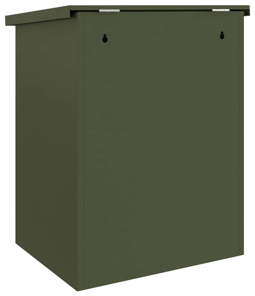 Caixa para entrega de pacotes Verde-oliva 44 x 35 x 59 cm Aço