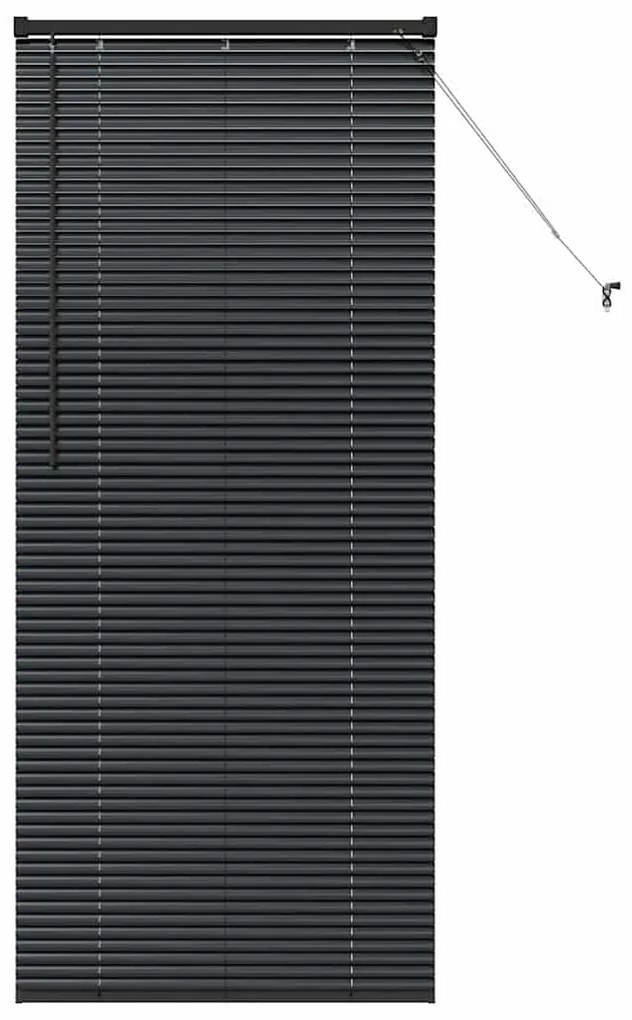 Persiana de Janela com cortinas Outros Manual Preto 80 x 130 cm Alumín