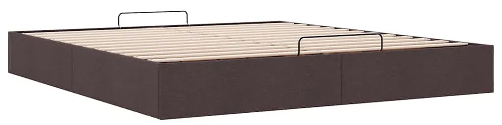 Estrutura de cama otomana sem colchão 180x200cm castanho-escuro