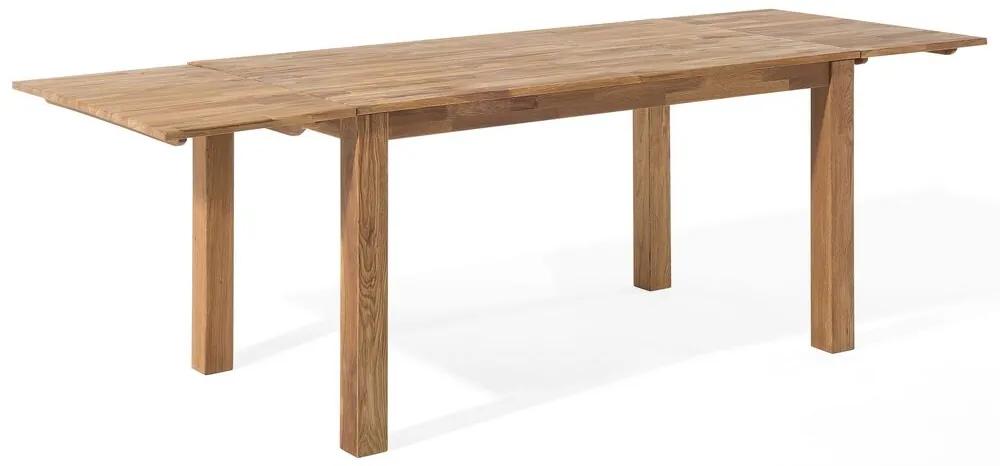 Mesa de jantar extensível em carvalho castanho claro 180/270 x 85 cm MAXIMA Beliani