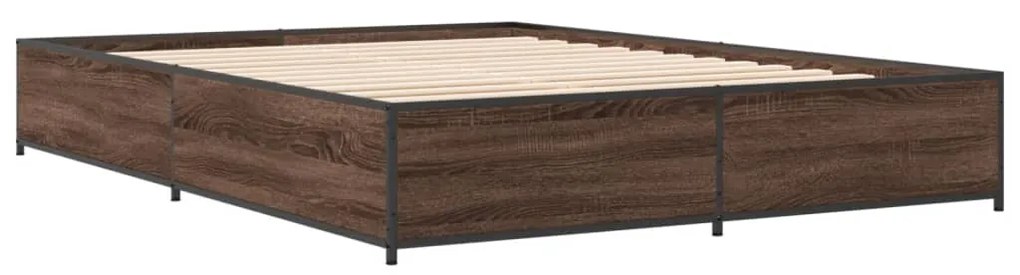 Estrutura de cama 140x190cm derivados madeira/metal