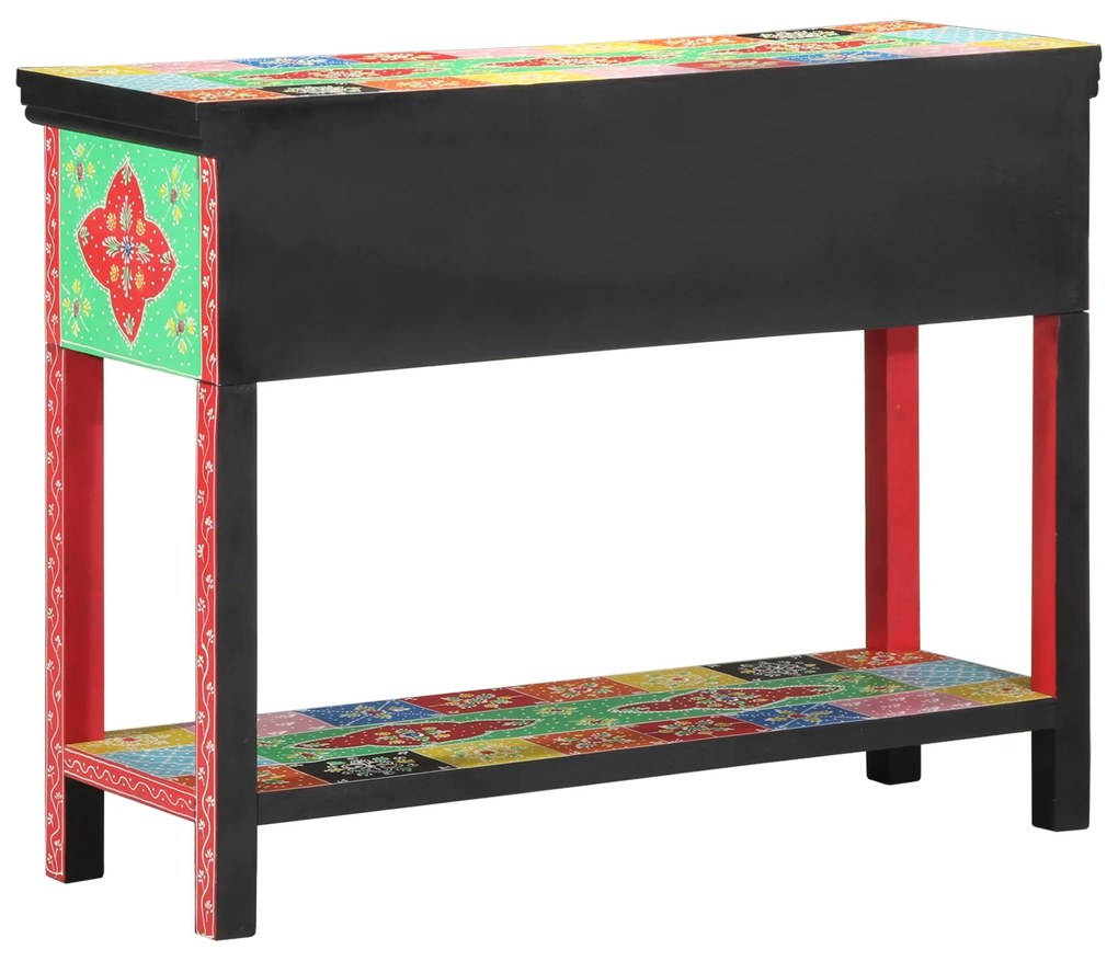 Mesa Console vidaXL Multicolorida 100x30x75 cm Madeira Sólida de Manga