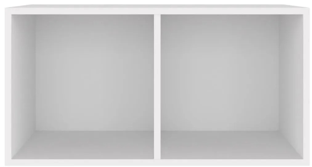 Caixa para discos vinil 71x34x36 cm derivados de madeira branco