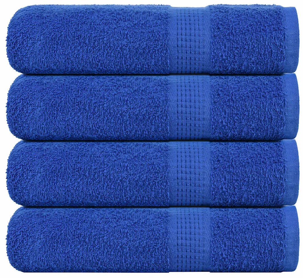 vidaXL Toalhas de banho 4 pcs 70x140 cm 360 gsm 100% algodão azul