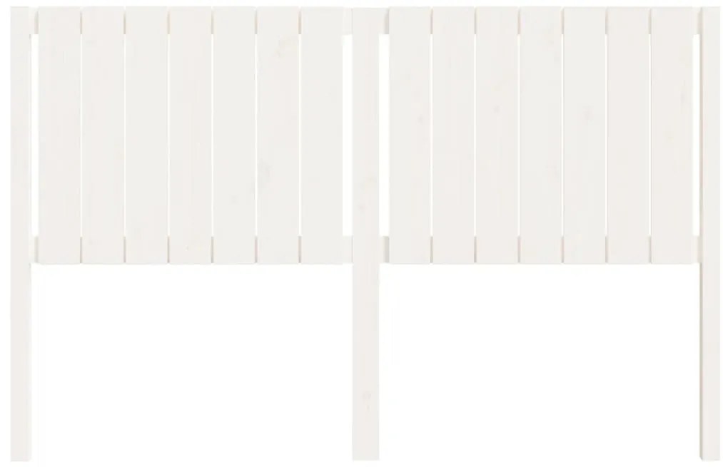 Cabeceira de cama 155,5x4x100 cm madeira de pinho maciça branco