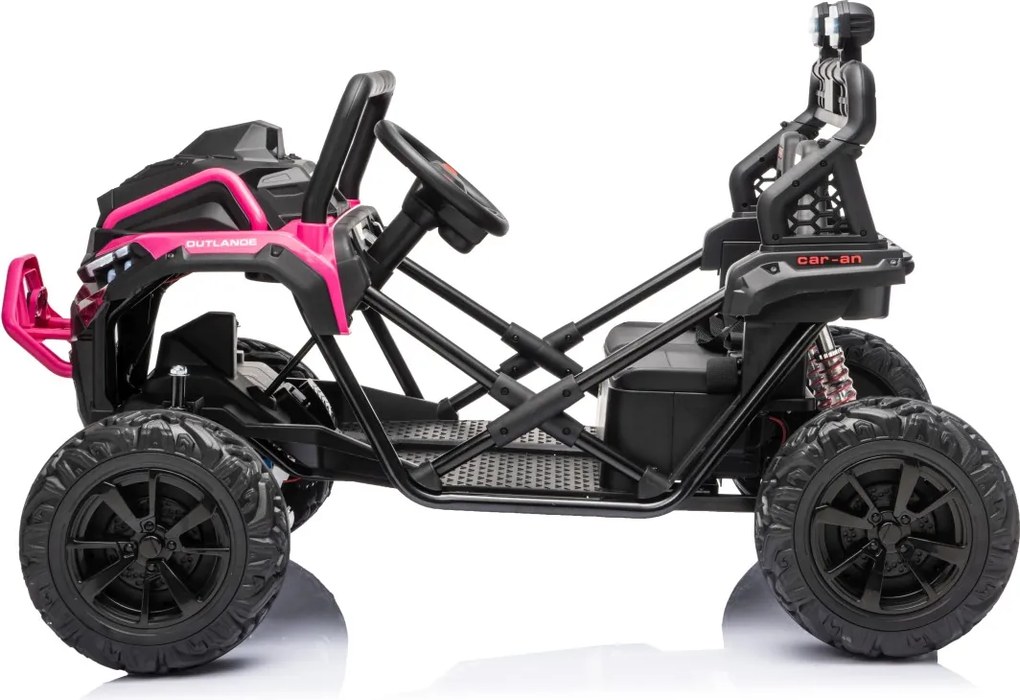 Carro elétrico para Crianças 3 a 8 anos, 12V 4x4 Buggy Sport OUTLAND, Rodas de espuma EVA, Controle remoto Rosa