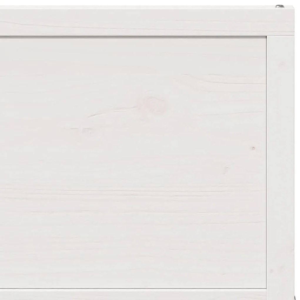 Porta de celeiro 90x208 cm madeira de pinho maciça branco
