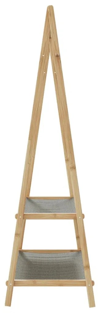 Roupeiro com prateleiras 96x45,5x150,5 cm bambu