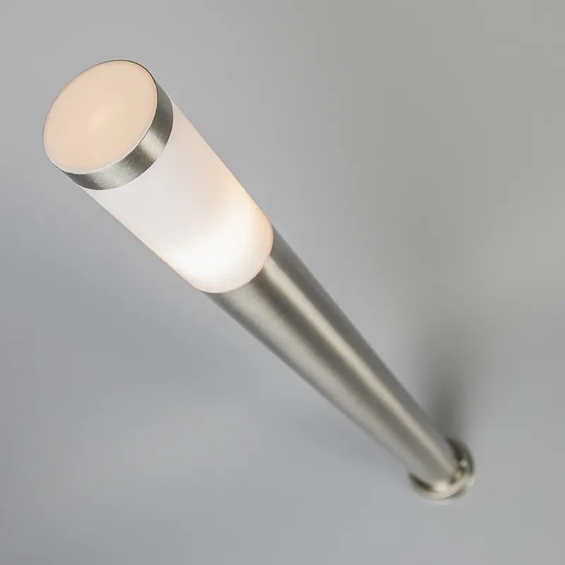 Candeeiro de poste exterior moderno em aço 110 cm IP44 - Rox Moderno