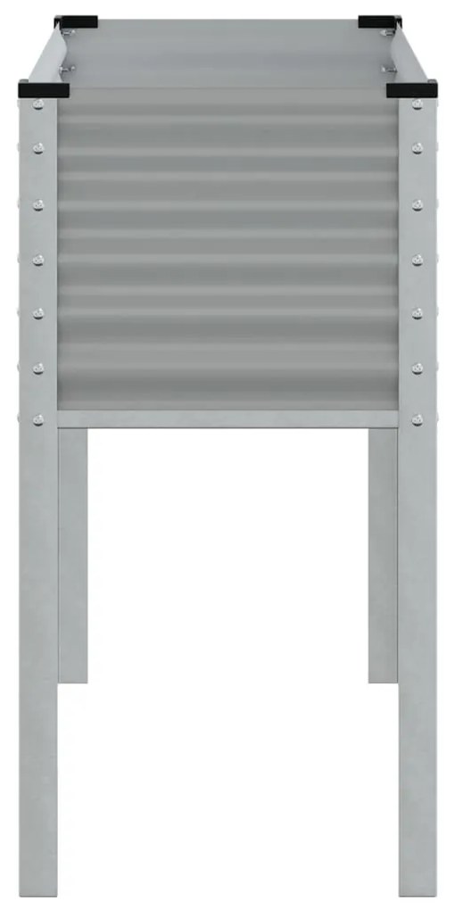 Vaso/floreira de jardim 100x41x90 cm aço cinzento