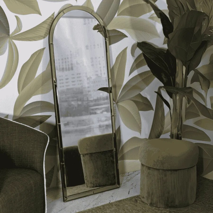 ESPELHO DE PAREDE 55X2X150 (TAMANHO DO ESPELHO INTERIOR 49X144 CM) DOURADO