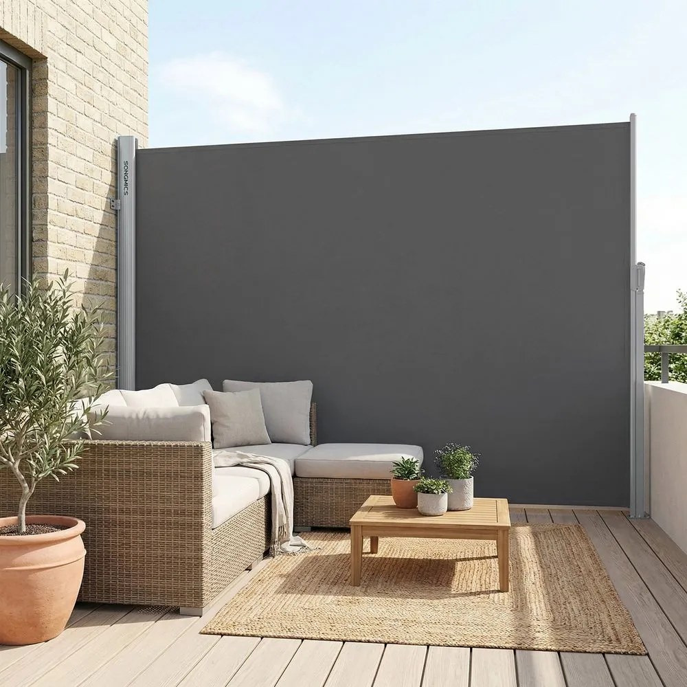 Toldo lateral varanda, terraço 200 x 300 cm antracite