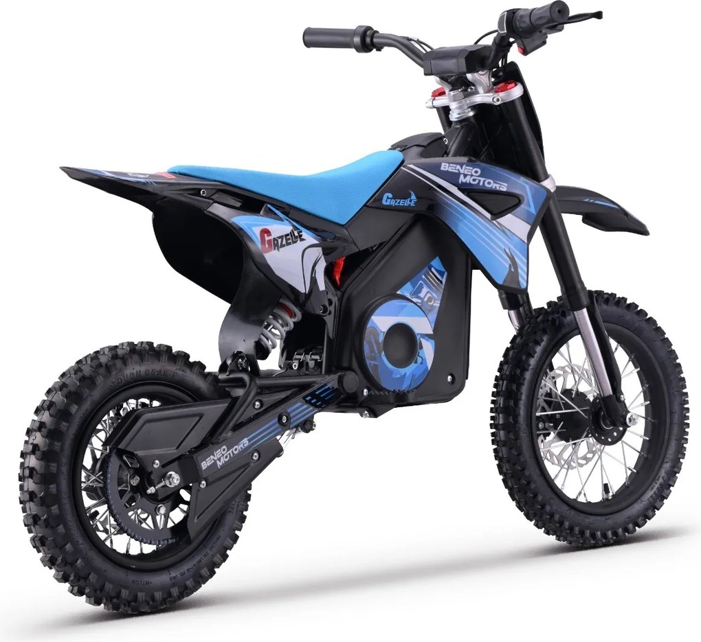 Kids Electric Dirt Bike 1000W | Beneo Motors Gazelle Blue | Ages 6–10 | Speed Limiter