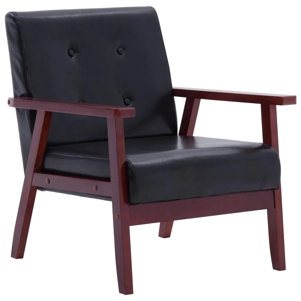 Poltrona Doc em Couro Artificial - Design Vintage
