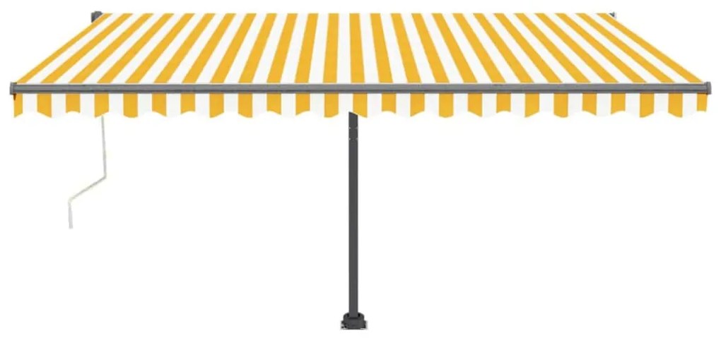 Toldo automático independente 400x300 cm amarelo e branco