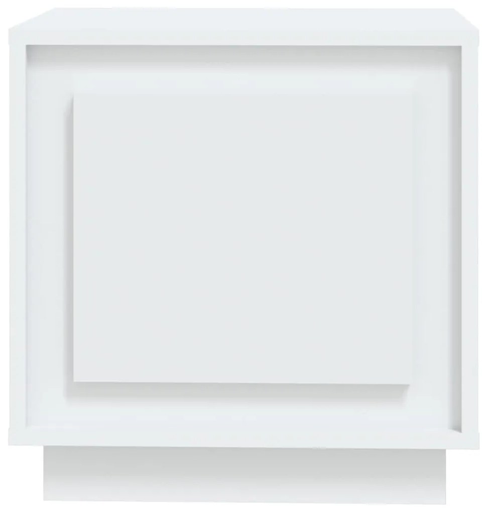 Mesas de cabeceira 2 pcs 44x35x45cm derivados de madeira branco