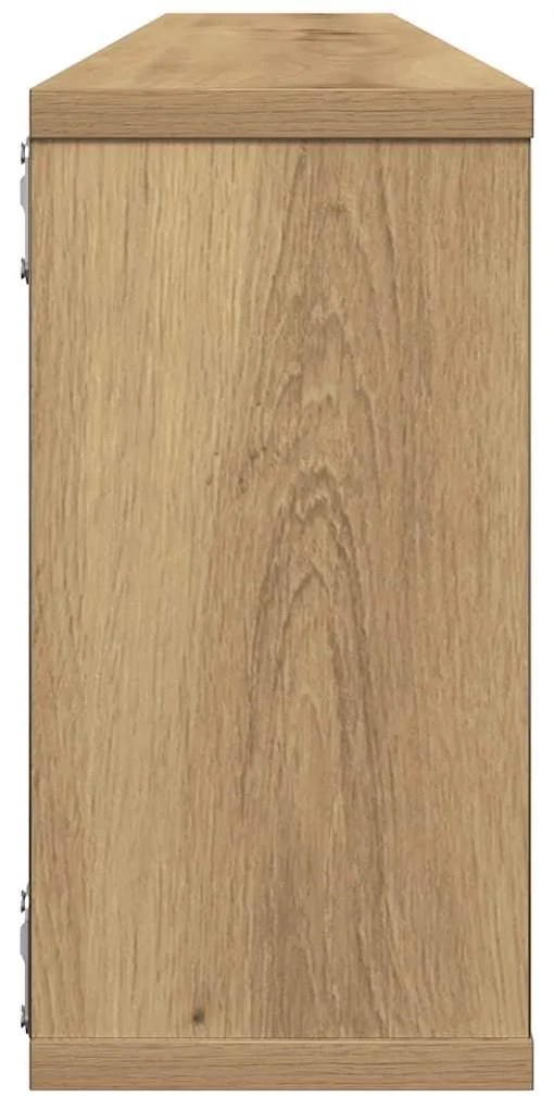 Prateleiras cubo 4 pcs derivados de madeira carvalho artisiano