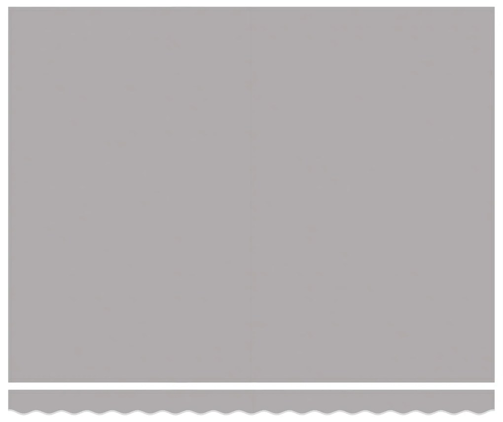 Toldo Retrátil Manual Cinza Claro 400x300 cm, Tecido de Substituição p