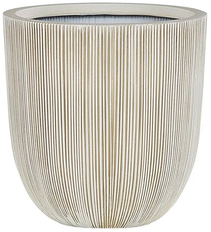 Vaso de flores creme 44 x 44 x 48 cm CHIOS Beliani