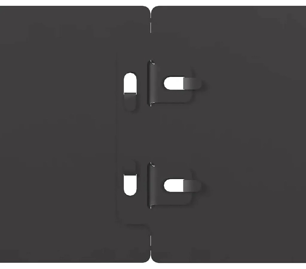 Orlas de relvado 50 pcs preto 10x103 cm aço laminado a frio