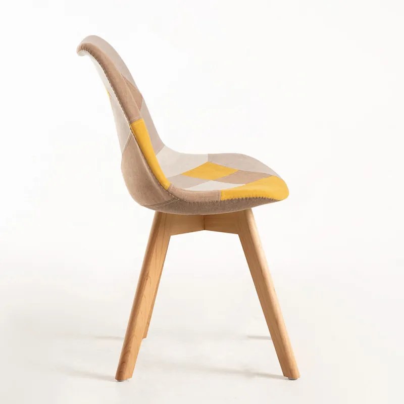 Cadeira Synk Patchwork - Amarelo