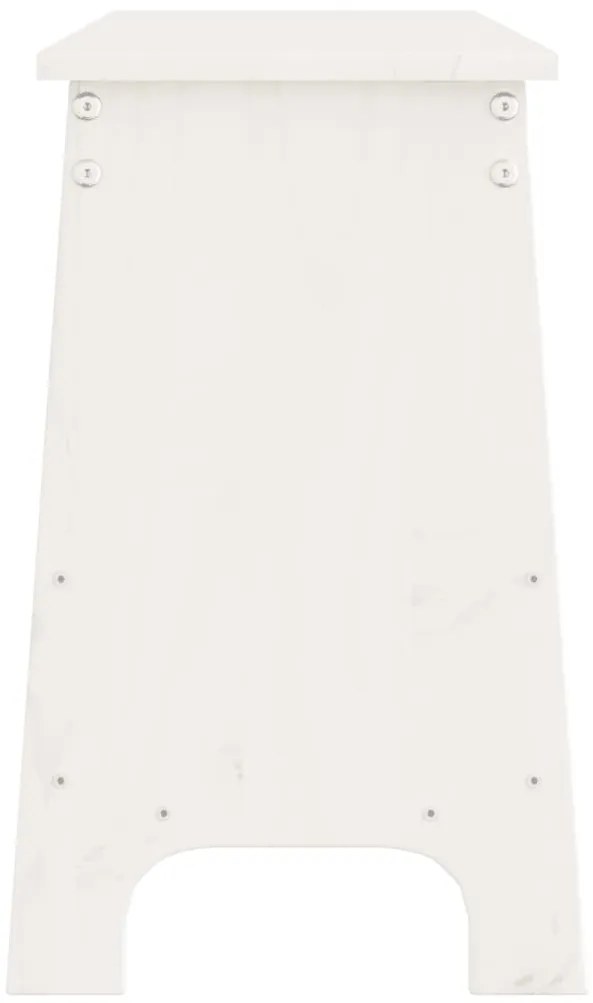 Banco de corredor 160x28x45 cm madeira de pinho maciça branco