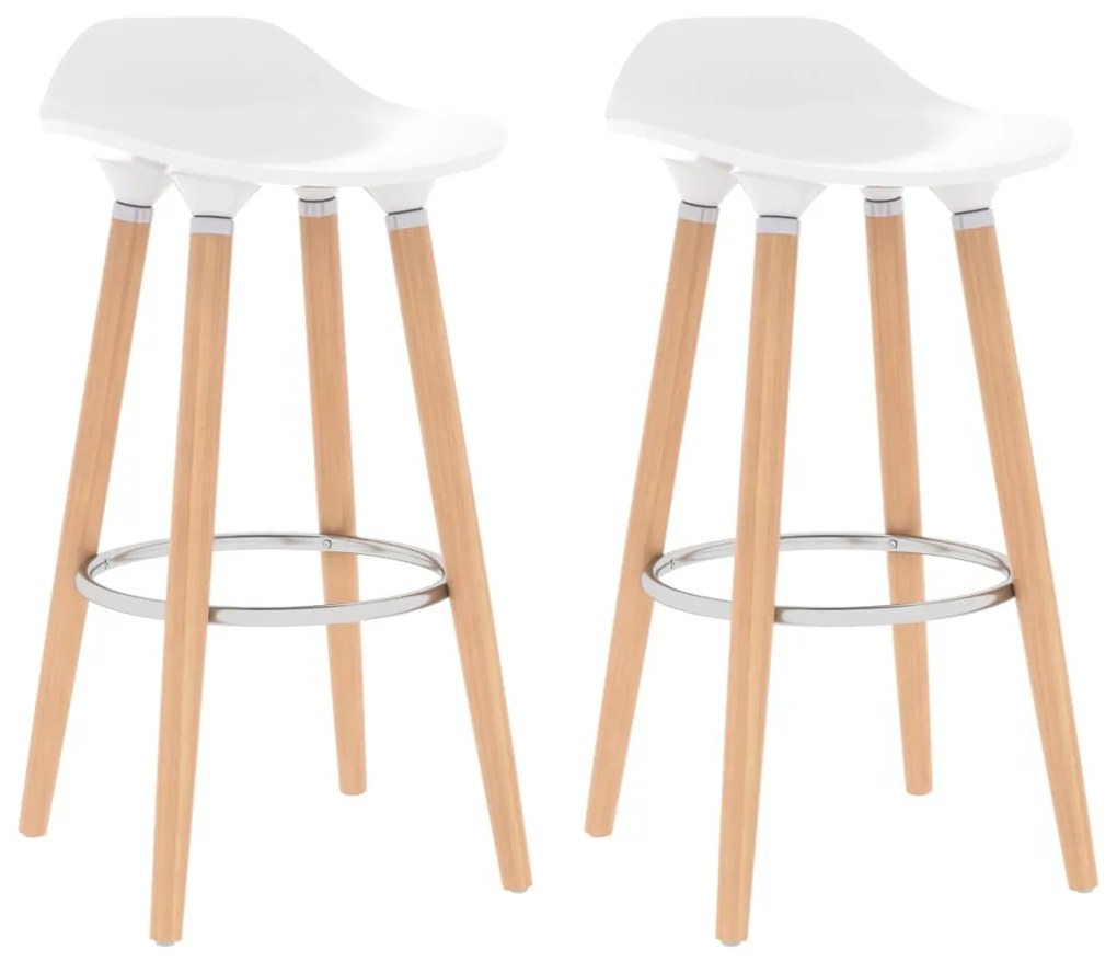 vidaXL Bancos de bar 2 pcs branco