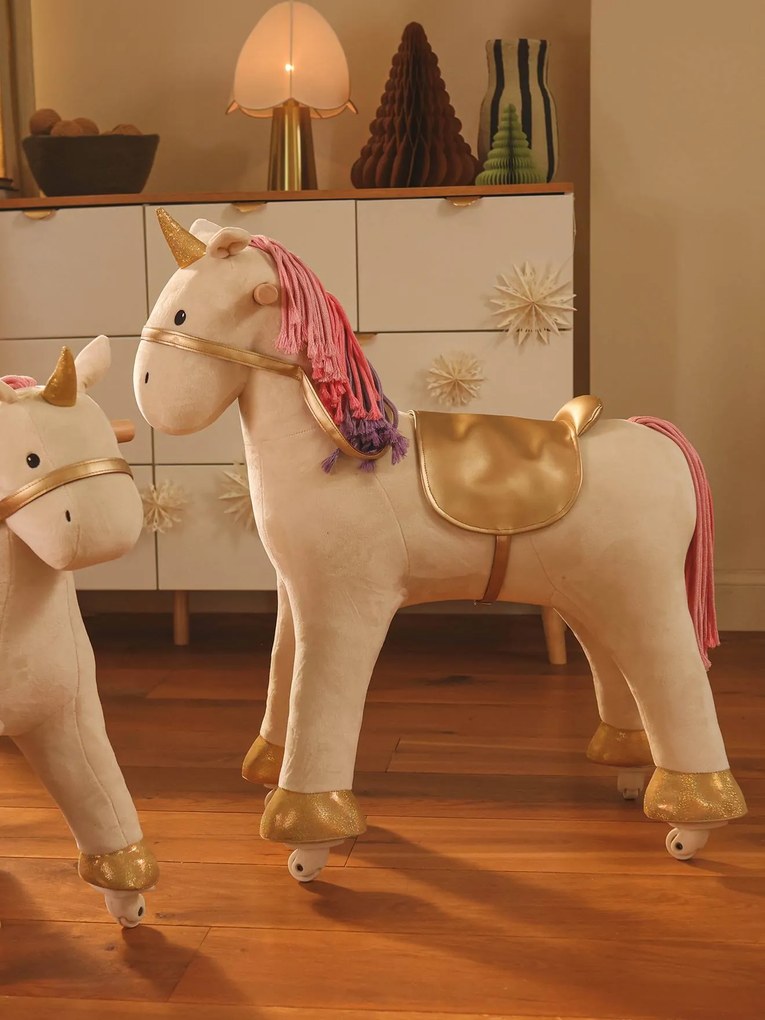Cavalo com rodas, em madeira FSC® branco