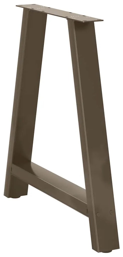 Pés de mesa de jantar em formato A, 2 peças, 80x (72-73) cm, aço