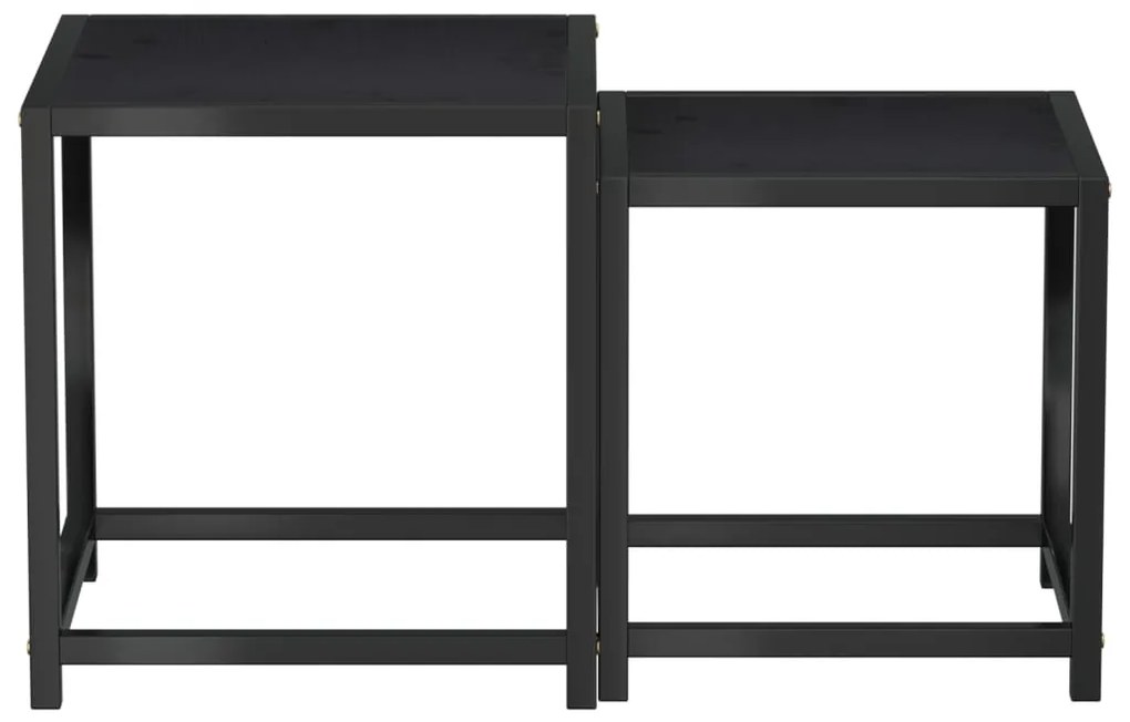 Mesas de centro 2 pcs MDF preto